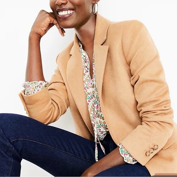 Ready for Fall! NWT Ann Taylor Loft single-button modern blazer in camel. 12. - Picture 2 of 6